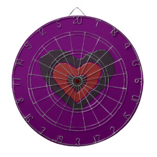 Gothic Melting Love Heart Dart Board Dartbord