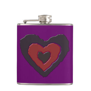 Gothic Melting Love Heart Flask Heupfles