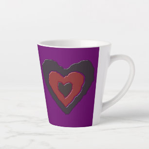 Gothic Melting Love Heart Latte Mok