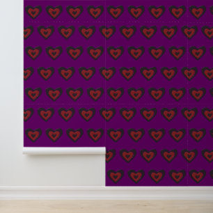 Gothic Melting Love Heart Patterned Behang