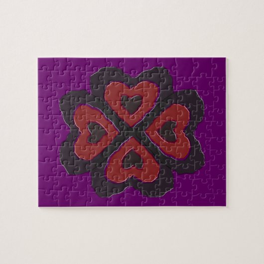 Gothic Melting Love Heart Puzzle Legpuzzel (Horizontaal)