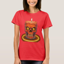Gothic Melting Skull Kaars Dames T-Shirt - Spoo
