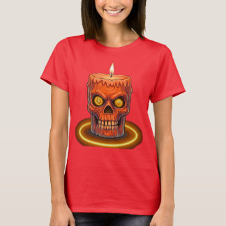 Gothic Melting Skull Kaars Dames T-Shirt - Spoo