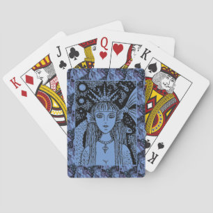 GOTHIC MERMAID, BLACK ZEE SIREN FANTASY WHIMSY POKERKAARTEN