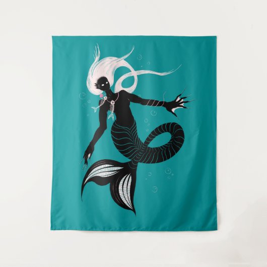 Gothic Mermaid Dark Fantasy Magic Zee Creater Wandkleed (Voorkant)