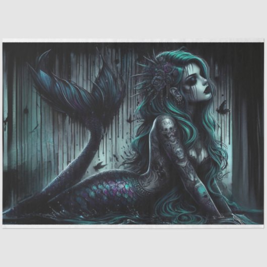 Gothic Mermaid Tissue Paper Tissuepapier (Voorkant)