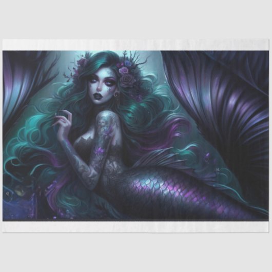 Gothic Mermaid Tissuepapier (Voorkant)