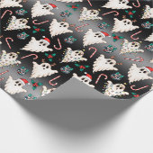 Gothic met kerstcadeautjes, donker cadeaupapier (Hoek)