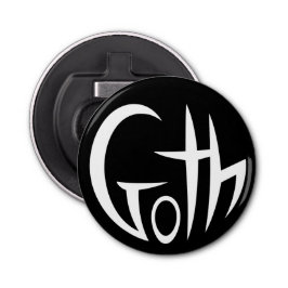 Gothic (met letters) button flesopener