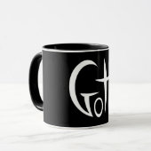 Gothic (met letters) mok (Voorkant links)