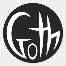 Gothic (met letters) ronde sticker