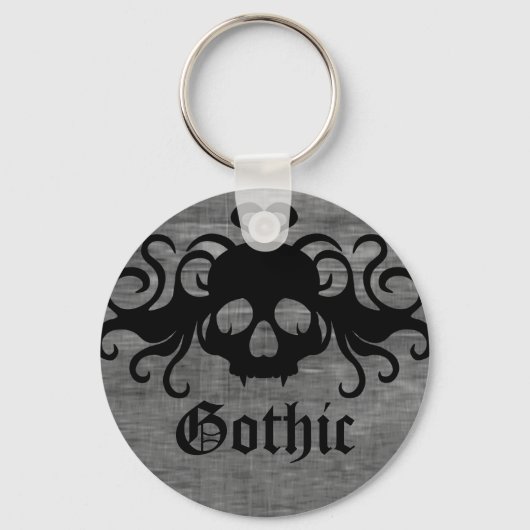 Gothic met schedel Halloween Sleutelhanger (Voorkant)