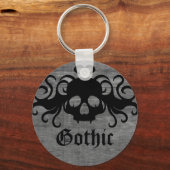 Gothic met schedel Halloween Sleutelhanger (Voorkant)
