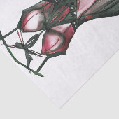 Gothic Mode | Groene en Roze Jurk met Stiletto's Tissuepapier (Detail)