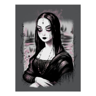 Gothic Mona Lisa Perfect Poster