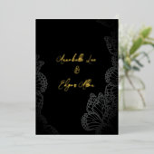 Gothic Monarch Folie Wedding Folie Uitnodiging (Staand Voorkant)