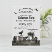 Gothic Monster Mash Halloween Witch Werewolf Mummy Kaart (Staand voorkant)