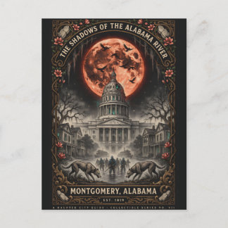 Gothic Montgomery, AL Kunst | Vintage Horror Reize Briefkaart