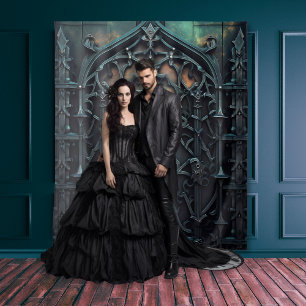 Gothic Moody Black Arch Wandkleed