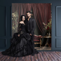 Gothic Moody Donker Victoriaans Bourgogne Groene s