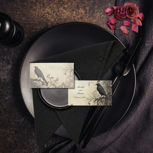 Gothic Moody Scènes  Crème & Zwart Flat Plaatskaartje