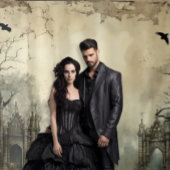 Gothic Moody Scenes  Ruins Cream & Black Wandkleed