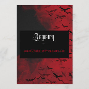 Gothic Moody Vampire Bat Bruids Douche Uitnodiging