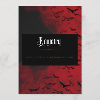 Gothic Moody Vampire Bat Bruids Douche Uitnodiging