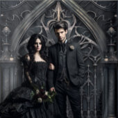 Gothic Moody Zwart Gebogen Deur Wandkleed