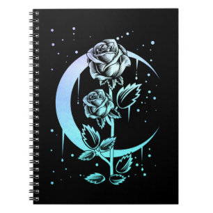 Gothic Moon Flower Crescent Witchy Notitieboek