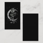 Gothic Moon Roos Crescent Witchy Art Visitekaartje (Voorkant / Achterkant)