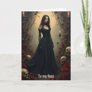 Gothic Moon Tante Verjaardag Kaart