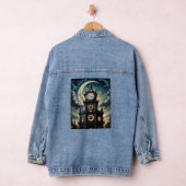 Gothic Moonlit Clocktower Art T-shirt Denim Jacket (Hangar)