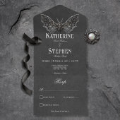 Gothic Moth Moody Zwart & Wit Diner All In One Uitnodiging