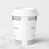 Gothic Moth Skull Wedding – Zwart en wit Papieren Bekers (Rechts)