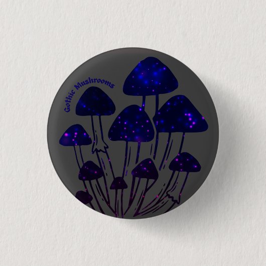 Gothic Mushrooms Button (Voorkant)