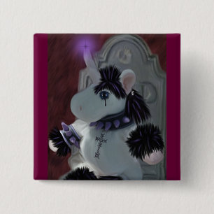 Gothic Mystic Vierkante Button 5,1 Cm