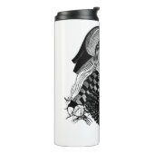 Gothic Night Owl and woman Thermosbeker (Gedraaid links)