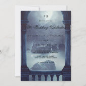 Gothic Night Window Snowing Wedding Kaart (Voorkant)