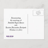 Gothic Nightshade Modern Floral Wedding Aankondigingskaart (Achterkant)