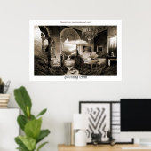 Gothic of conceptie van gothische muziekteksten poster (Thuiskantoor)