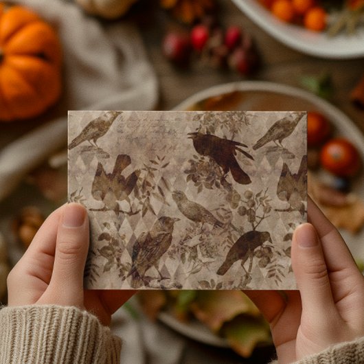  Gothic ontledingscoating Raven Briefkaart