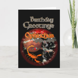 Gothic Ophiuchus Zodiac Birthday beroemd gemaakt d Kaart