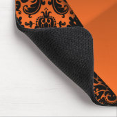 Gothic Oranje en Black Damask Mousepad Muismat (Hoek)