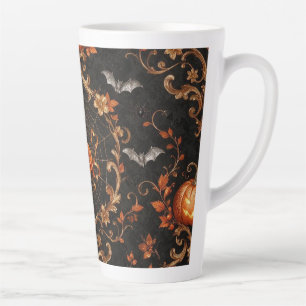 Gothic Oranje Pompoen Hoge Latte Mok
