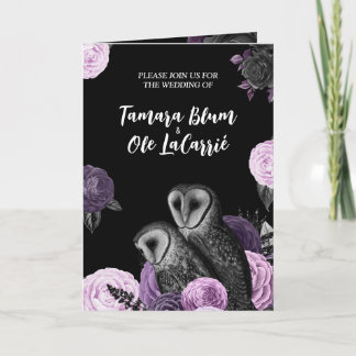 Gothic Owls Wedding Aankondiging