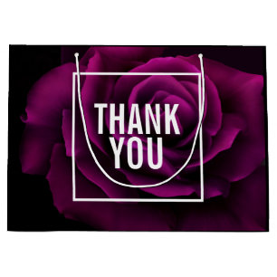 Gothic Paars-Red Rose Flower Bedankt Groot Cadeauzakje
