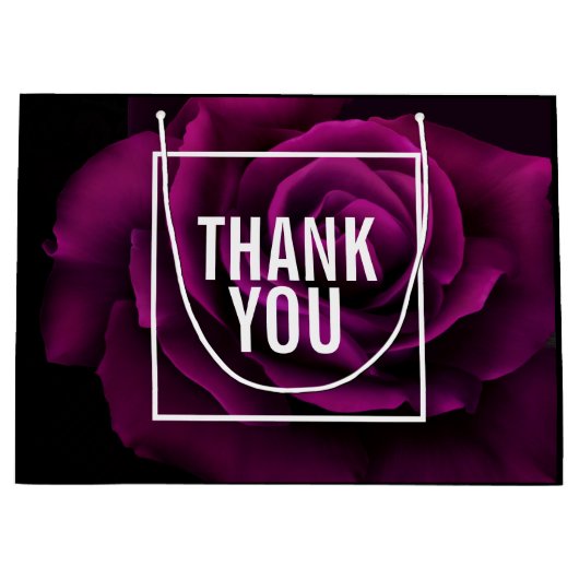 Gothic Paars-Red Rose Flower Bedankt Groot Cadeauzakje (Voorkant)