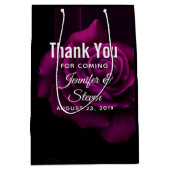 Gothic Paars-Red Rose Flower Bedankt Medium Cadeauzakje (Voorkant)