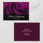 Gothic Paars Red Rose Visitekaartje (Voorkant / Achterkant)